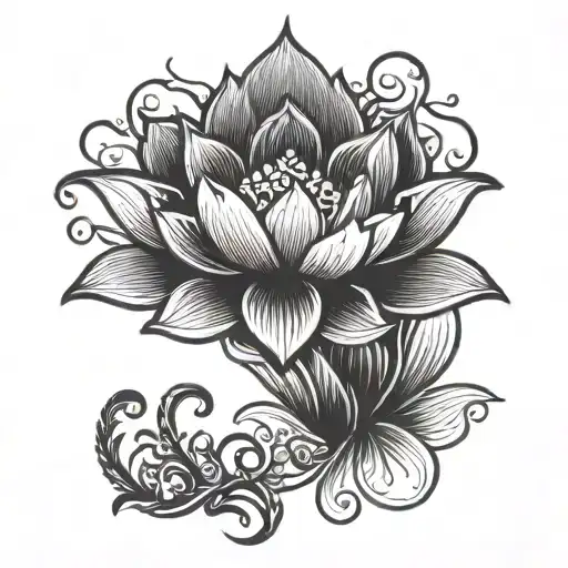 Lotus Buddhist Karma Symbol