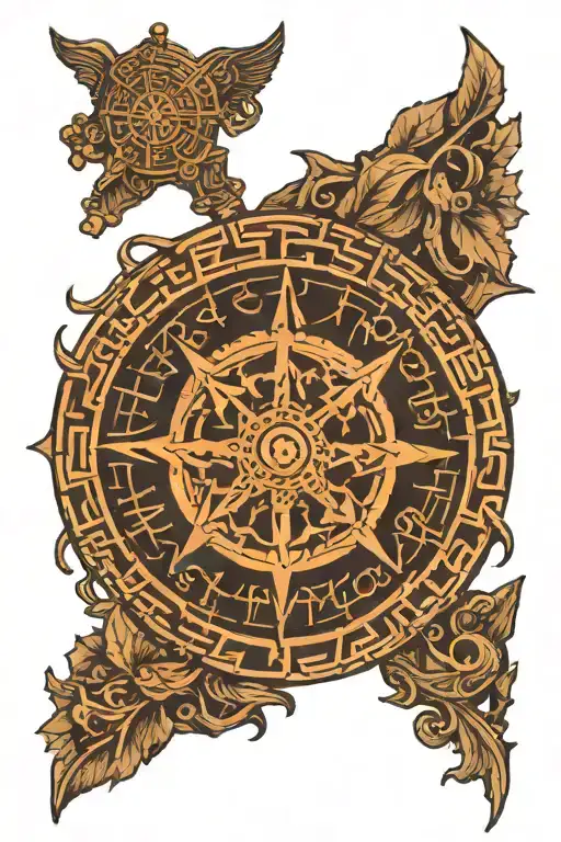 Vegvisir Viking Compass With Long Bottom Part