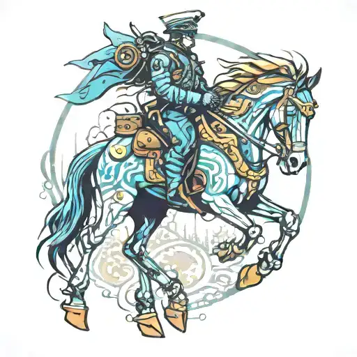 Marine Horse Cyberpunk