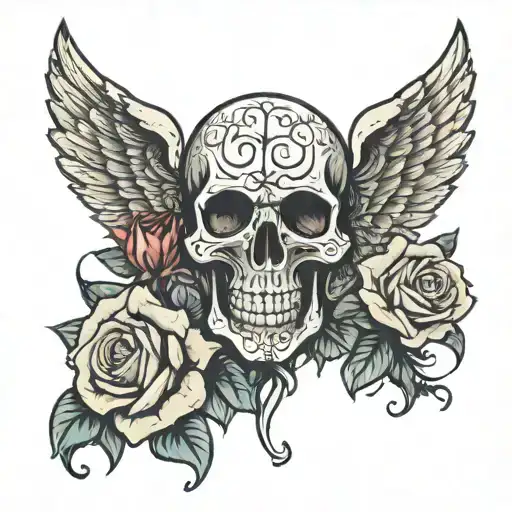 Tato Roses An Angel Of Death Gangster Stlye Full Color