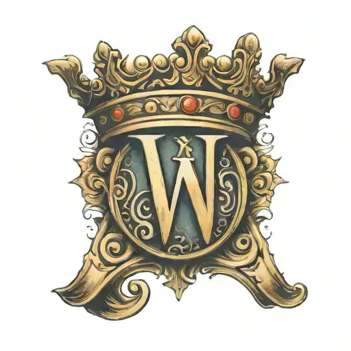 The Letter W Combined With A Crown