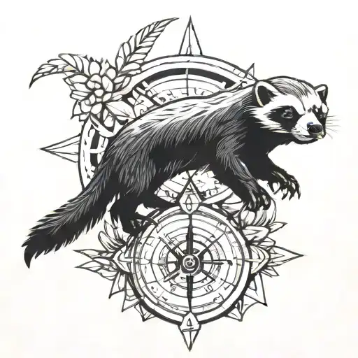 Honey Badger Compass Intertwined