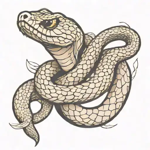 Tattoo Of A Snake On Collar Bone