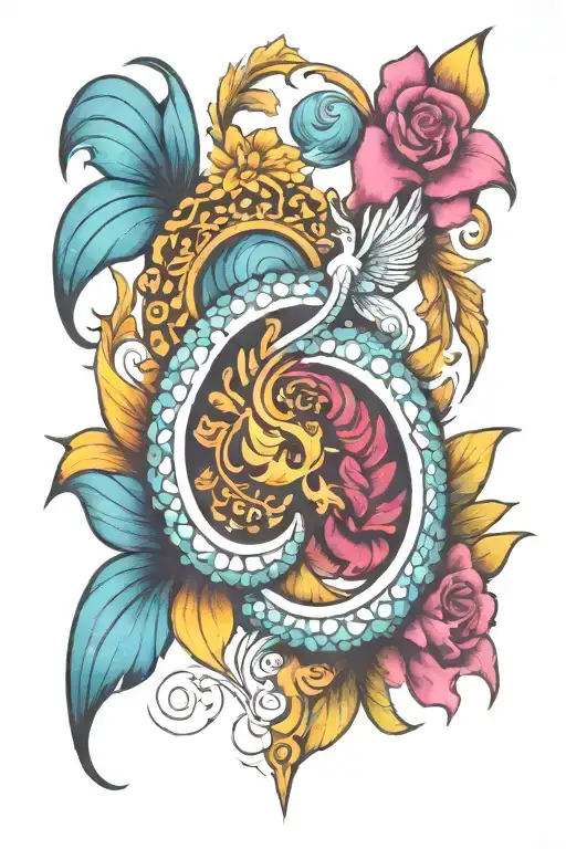 Virgo And Pisces Sign Mixed Together Symbolizing Your Love