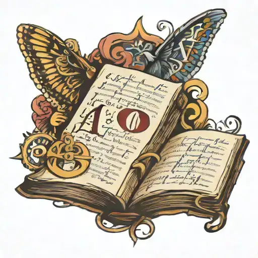 Full Alphabet And Book Surrounded
