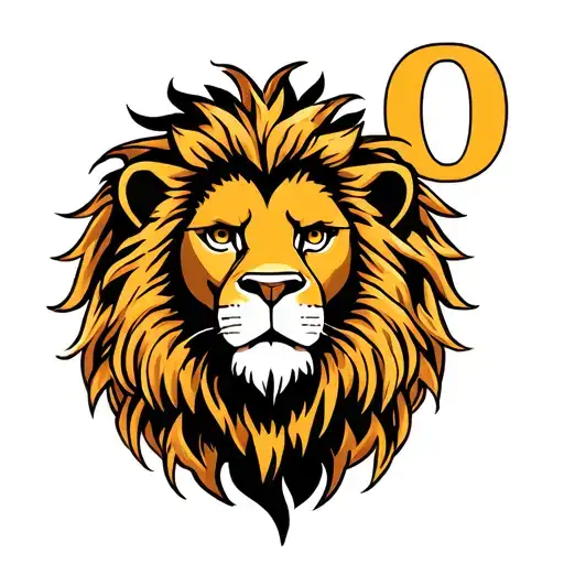 Lion With Letter O T Embedded