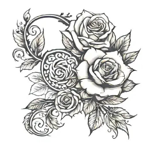 I Want A Tattoo Idea With The Name Janan With A Rose Background And