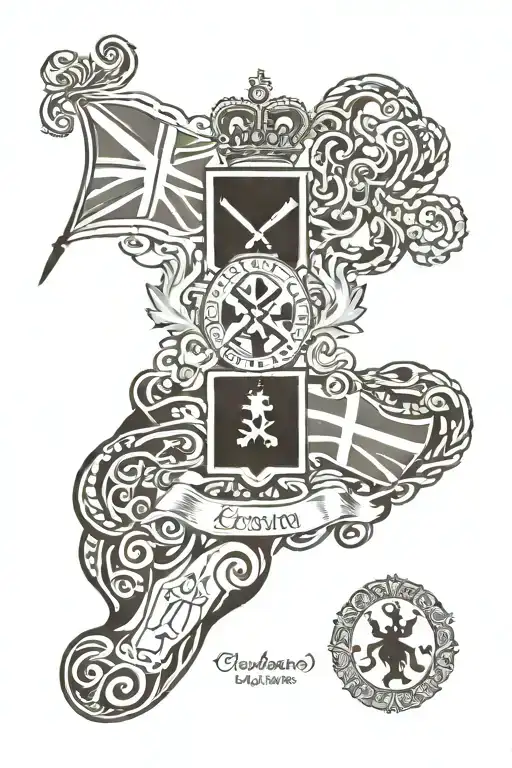 Scottish And Spanish Flag Morphing With Babyfootprint Date And Time