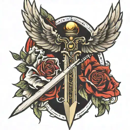 Dagger With Wings Looking