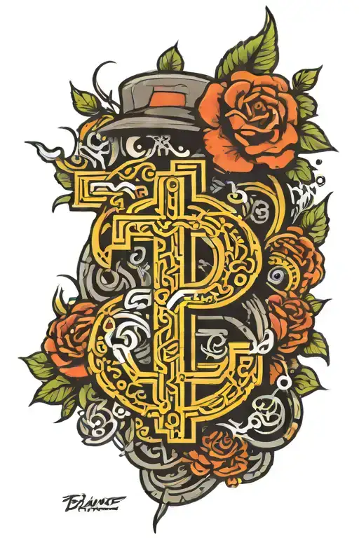 Money Gangster Bitcoin Letter F
