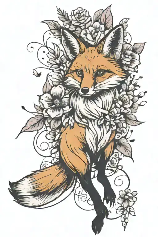 Fox And Bee Hovering