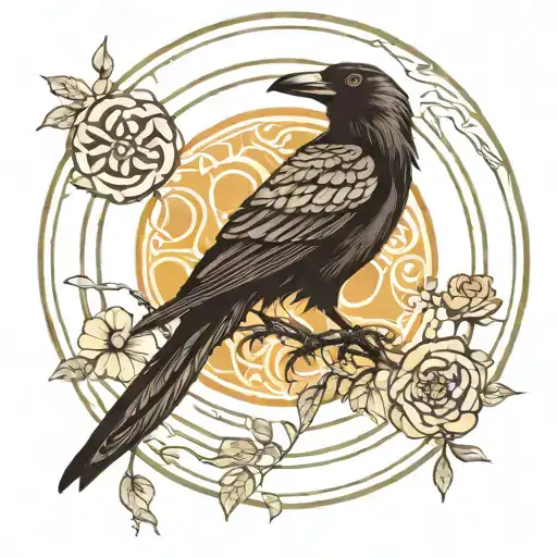 Crow Watching The Enso Circle Of Life