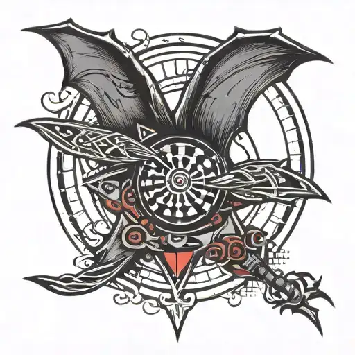 Dartboard Bat Flying