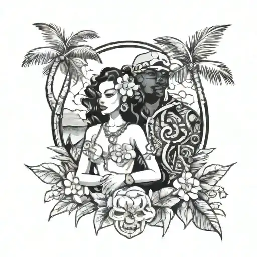 Black Man And White Girl In Paradise
