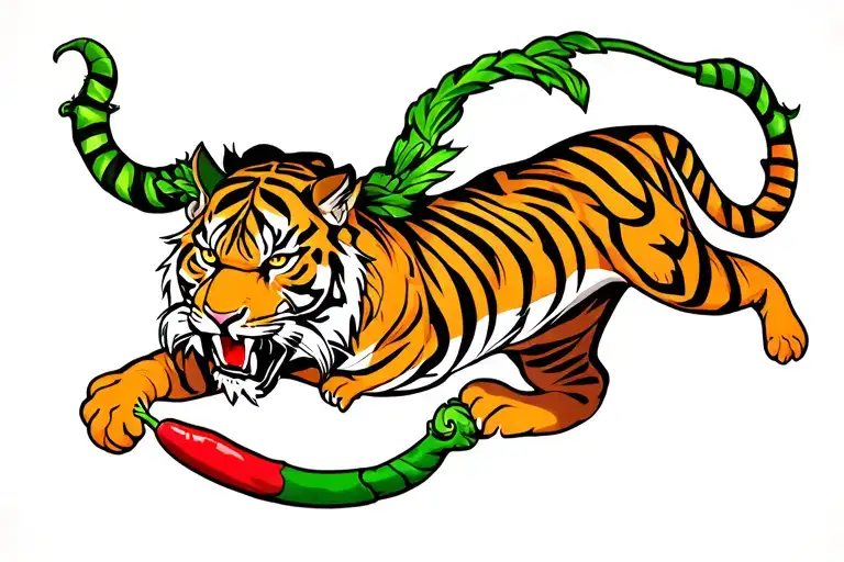 Tiger Chasing Pepper
