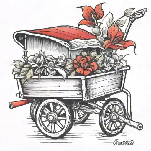 A Little Red Wagon Sketch