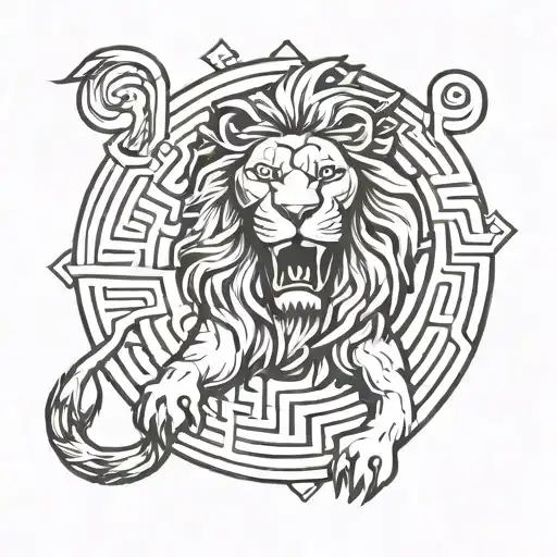 Maze Shaped Like A Lion