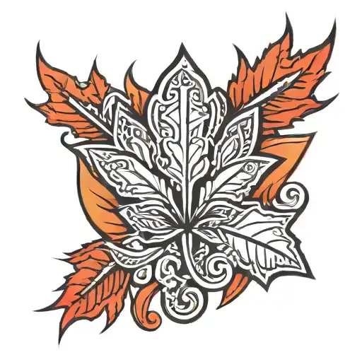 A Maori Style Canadian Maple Leaf