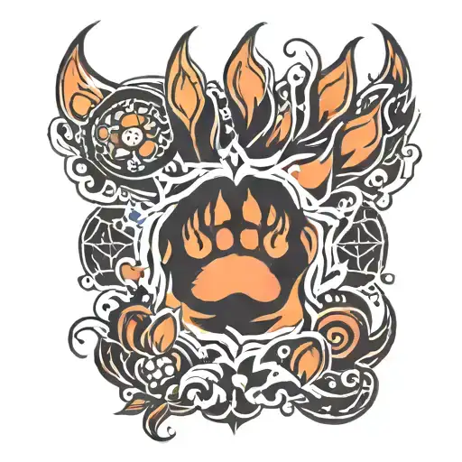 Cat Paw With Spirit Aura Surrounding