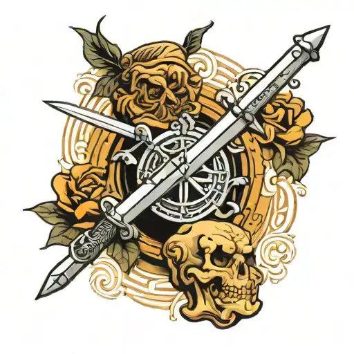 Interpol Sword And Glove Holding