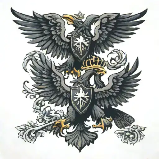 Black Two-headed Eagle Russian