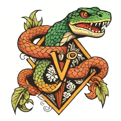 Letter V Snake