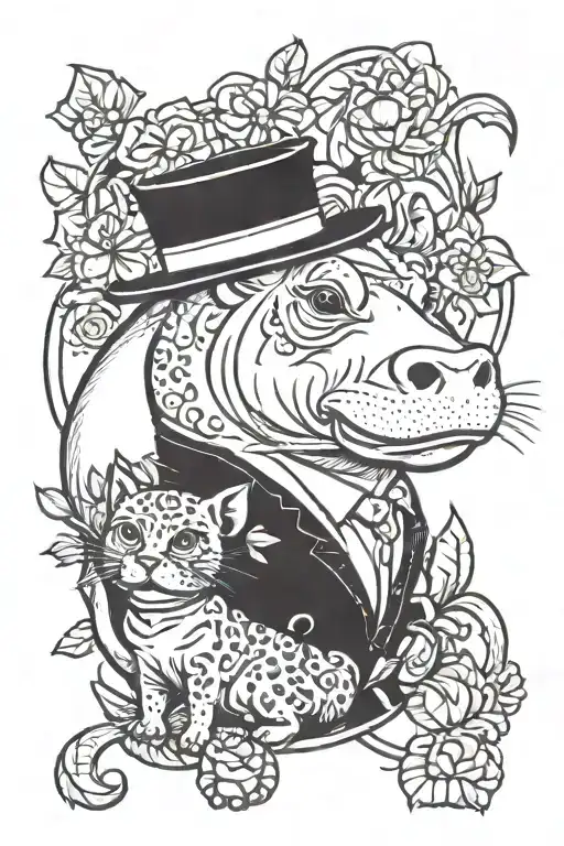 Cat Hippopotamus Master And Margarita