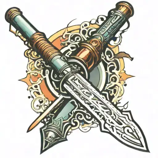 Lightsaber Mixed With A Sword From Lord Of The Rings