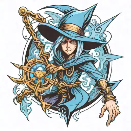 Dark Magician Fighting Blue Eyes