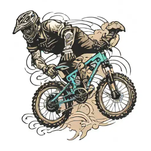 Mountain Bike Doing A Wheelie Stunt