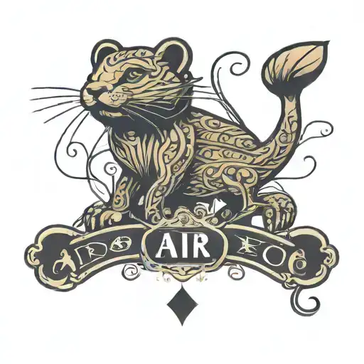 A Small Minimalist Tattoo Using The Word Air