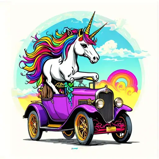 Unicorn Riding Car