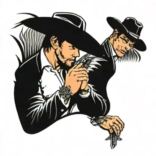 2 Cowboys Lissing In Love