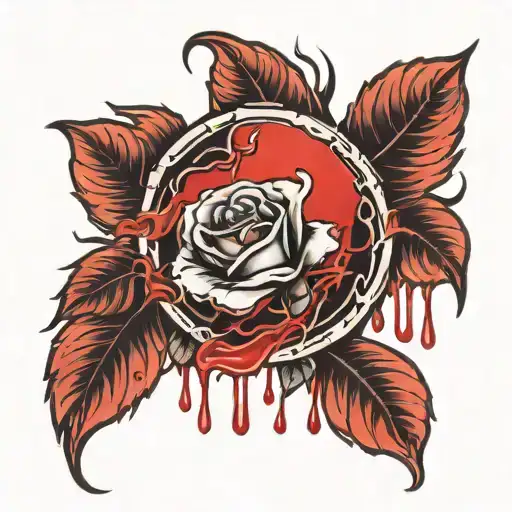 Rose Dripping Blood Moon