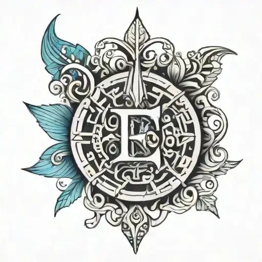 Write The Letters E F C Intertwined For A Tribal Tattoo On The Bicep