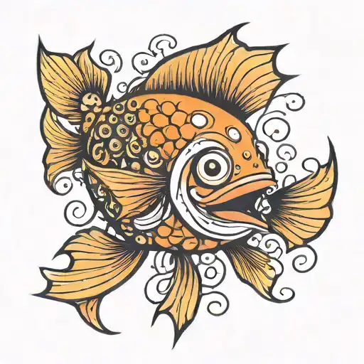 Orange Grinning Fish
