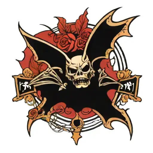 Machine Gun Bat Cross Bullet