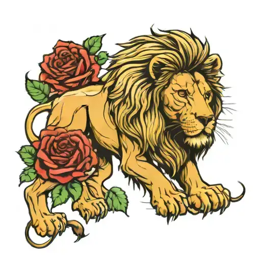 Lion Roses England Three Lions