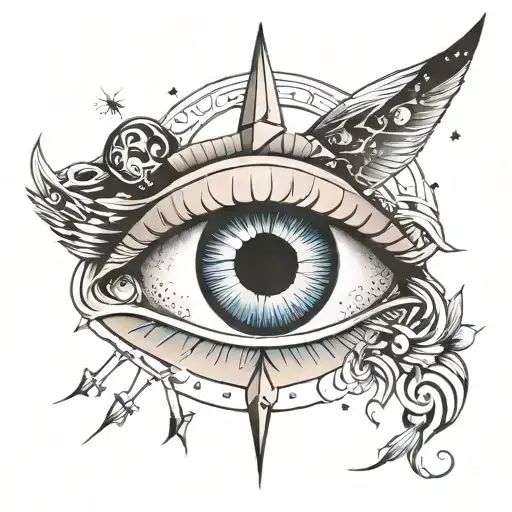 Eye And Outer Space In Pupil