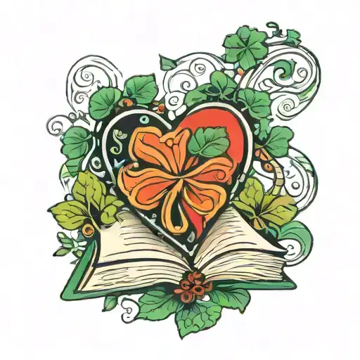 Shamrock Book Heart