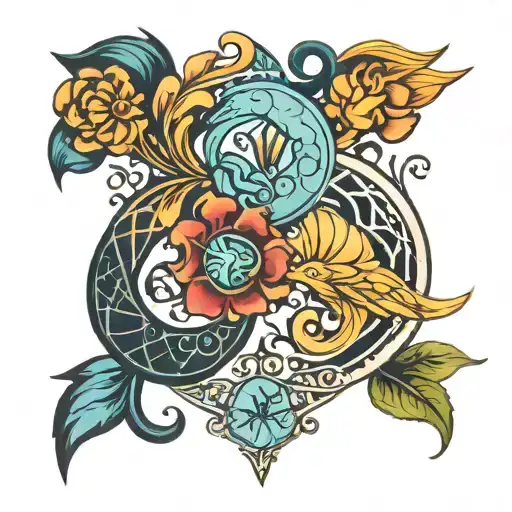 Virgo And Pisces Sign Mixed Together Symbolizing Your Love