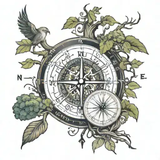 Yggdrasil Around Norse Compass
