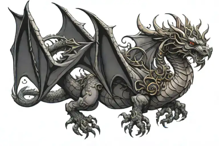 Libra Dragon Wrapping Itself