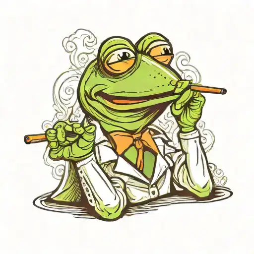 Kermit The Frog Smoking A Cigarette