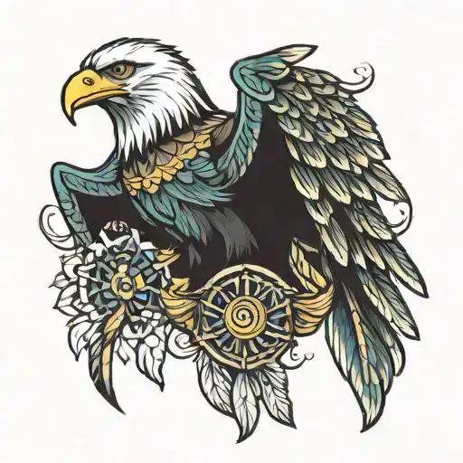 Eagle And Dream Catchwr