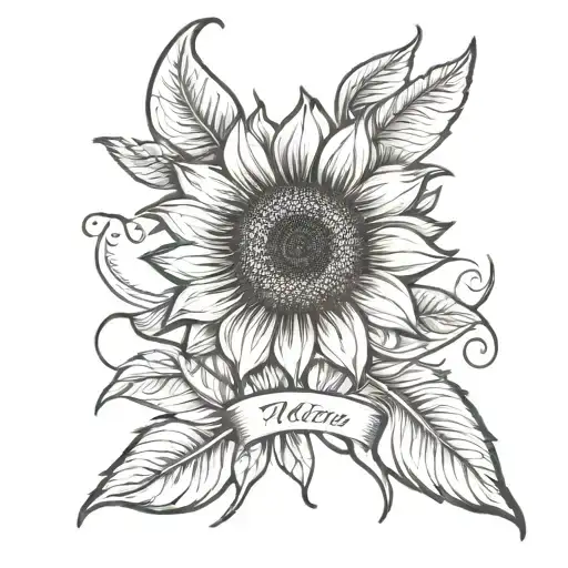 Meaningful Tattoo For A Passed Mom With Sunflower