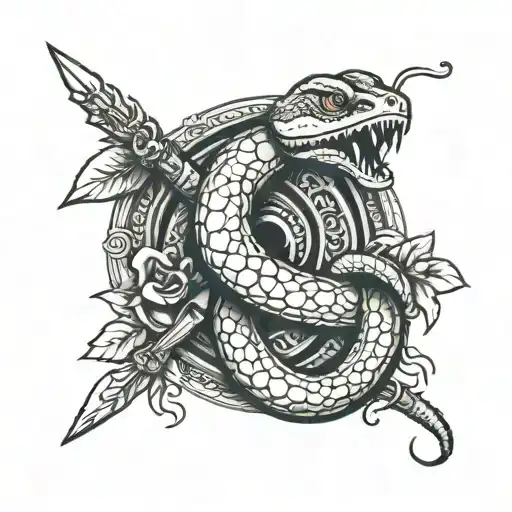 The Snake Twists Around The Roman Deuce