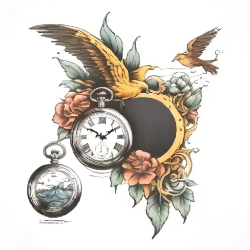 Pocket Watch Mountains Rising Phoenix