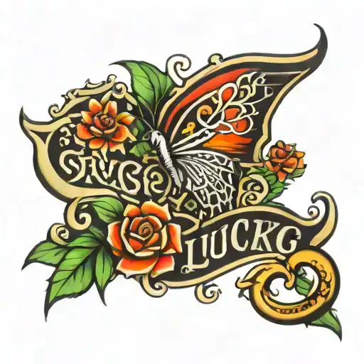 Strong Luck Helps Lettering