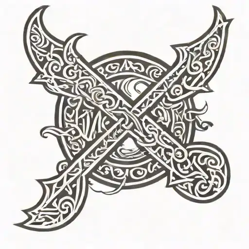Word 'Viking' In Norse Script Negative Space
